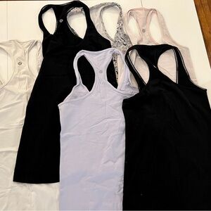 6 Lululemon Cool Racerback Tank Tops, size 6
